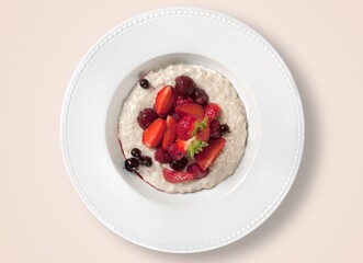 Tasty fresh breakfast healthy dessert.