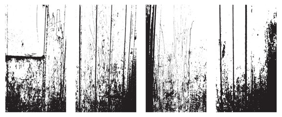 Set of Grunge Textures with Stripes or Fiber Patterns