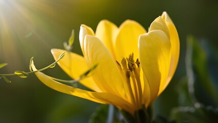 Photo of a yellow flower in foreground