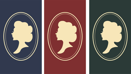 Bridgerton concept, Ladies from 18th-19th century, Wallpaper vector. Phone wallpaper, Vector illustration. Trendy background.	
