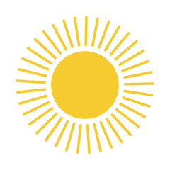 Radiant Simplicity: Minimalistic Sun Icon Design