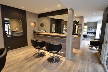 Fototapeta premium Salon de coiffure moderne et tendance