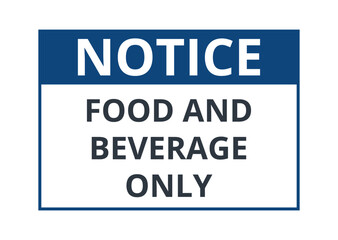 Food and beverage only symbol
