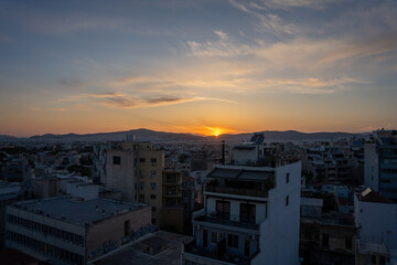 Sunset in Athens Greece