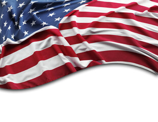 Fototapeta premium American flag on white
