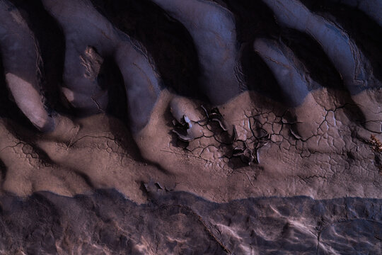 Cracks in Mud in New Mexico, United States