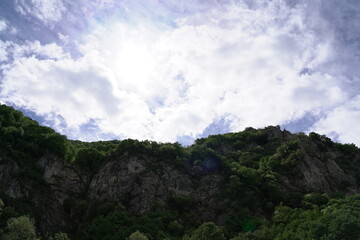 clouds over mountain