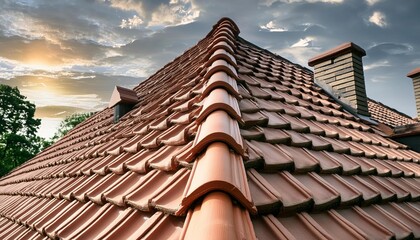 Naklejka premium Roof and tiles of house