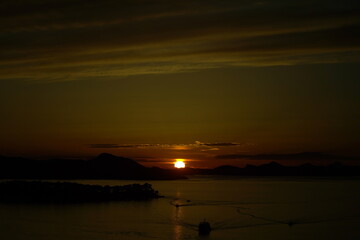 sunset on the sea