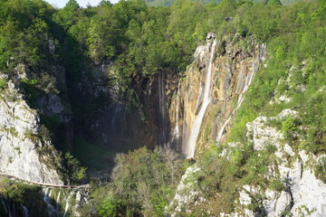 waterfall in the mountains