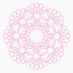 Pattern element on a white background. The vector image can be used as a fine art decoration.