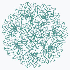 Pattern element on a white background. The vector image can be used as a fine art decoration.