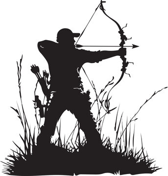 recommend clip art: bow hunter archer vector silhouette