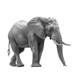 Fototapeta premium Big elephant. Isolated on transparent background.
