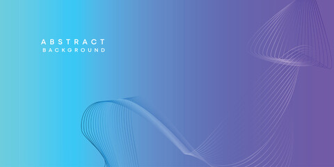 Abstract sky blue-purple digital future technology geometric flowing line background. Pink-blue gradient smooth wave lines web banner background for cover, flyer, card, header, poster, website