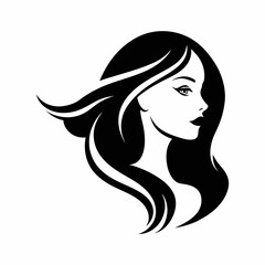 Vector template abstract logo for woman salons and shops.