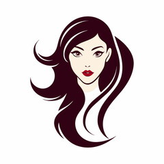 Vector template abstract logo for woman salons and shops.