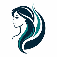 Vector template abstract logo for woman salons and shops.