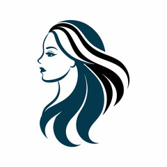 Vector template abstract logo for woman salons and shops.