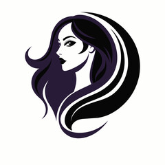 Vector template abstract logo for woman salons and shops.