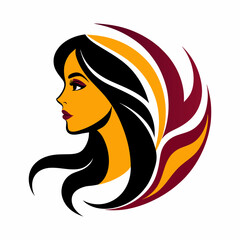 Vector template abstract logo for woman salons and shops.