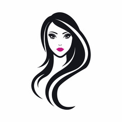 Vector template abstract logo for woman salons and shops.