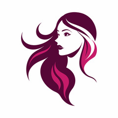 Vector template abstract logo for woman salons and shops.