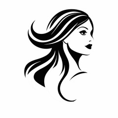 Vector template abstract logo for woman salons and shops.