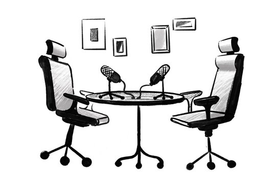 Podcast interview studio