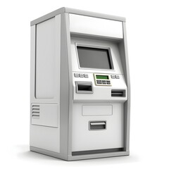 Modern Bank ATM Machine Secure Cash Withdrawal Deposit