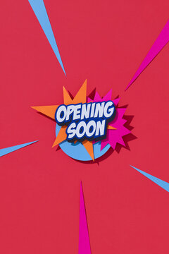 Flat lay comics speech bubble arrangement. Retro comics speech bubble