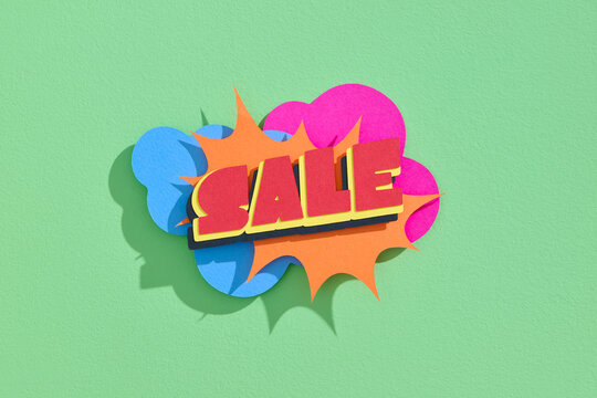 pop art SALE explosion background comic style