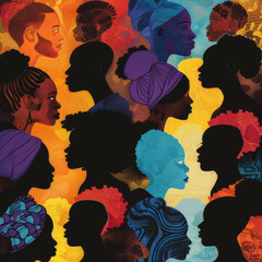Faces of Black History Background For Black History Month
