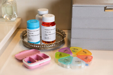 Vitamin drug pill organizer  blister pack  