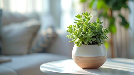 Beautiful Crassula ovata, Jade Plant or Money Plant,