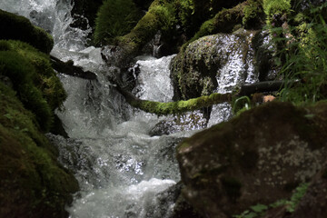 waterfall in the mountains