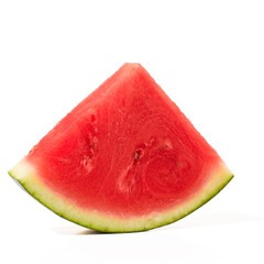 Fresh sliced watermelon on white background