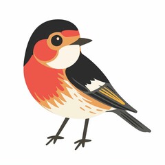 Fototapeta premium Charming Colorful Stylized Bird Illustration in Cute Cartoon Style