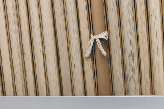 Row of old periodical books on shelf