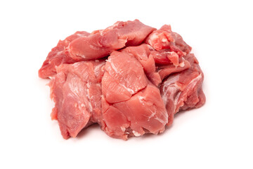 Raw pork tenderloin isolated on a white background.  Fresh meat.