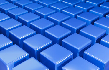 The simple and structured arrangement of blue cubes shows a harmonious and clear texture.
Perfectly ordered blue cubes provide a smooth and uniform surface.
These orderly blue cubes in perfect formati