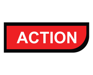 action button on white background. action button sign