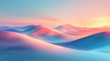 Pastel Hues of a Desert Sunset