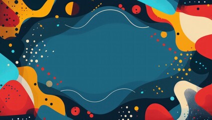 Fototapeta premium Abstract Colorful Background with Wavy Shapes
