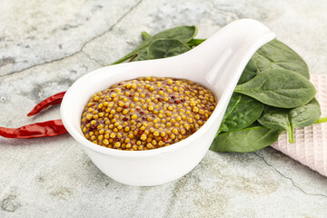 Spicy grain mustard sauce dip