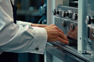 Professional Dry Cleaner Operating Precision Pressing Machine for Crisp Clothing Finish