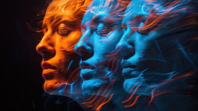 dissociative identity disorder, formerly called multiple personality disorder, two or more identities alternate in the same person