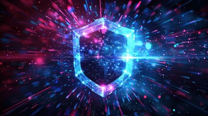 Obraz premium Digital Shield: Cyber Security Protection