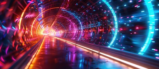 Obraz premium Neon Tunnel of Light
