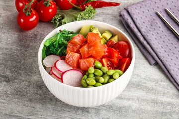 Hawaian cuisine - Poke with salmon